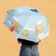 Parapluie The Simpsons avec fond bleu et personnages, ouvert