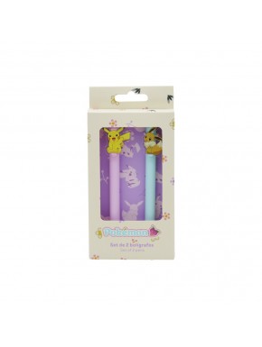 Ensemble de stylos Pokemon avec clips de Pikachu et Eevee