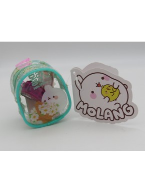Mini-set de papeterie Molang avec sac à dos transparent et accessoires kawaii