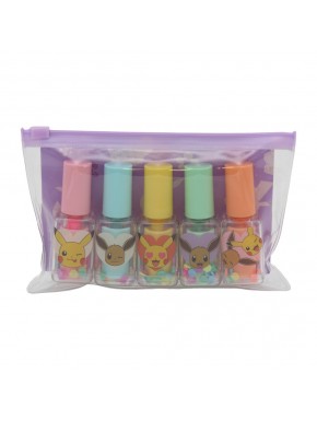 Conjunto de 5 marcadores Pokémon forma de esmalte em bolsa