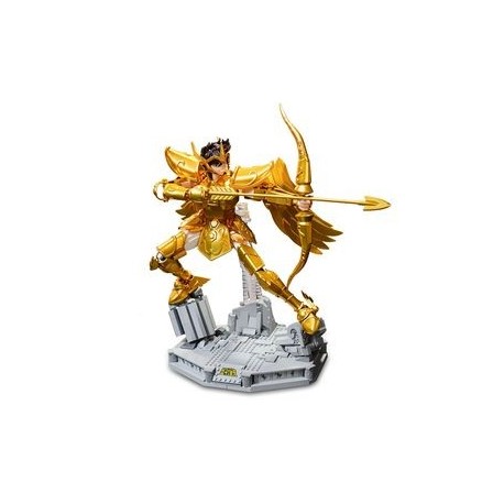 Figura de construção Sagitário de Saint Seiya com armadura dourada