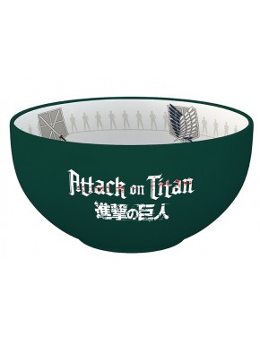 Bol Attack on Titan verde con emblemas de la S3