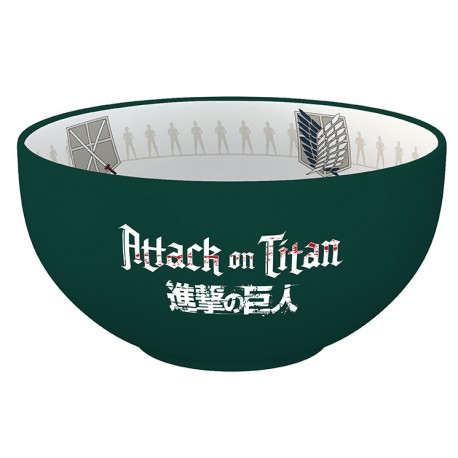 Bol vert Attack on Titan avec emblèmes de la S3
