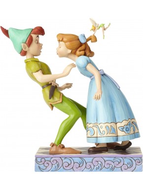 Figura Enesco de Peter Pan, Wendy e Sininho, 19 cm
