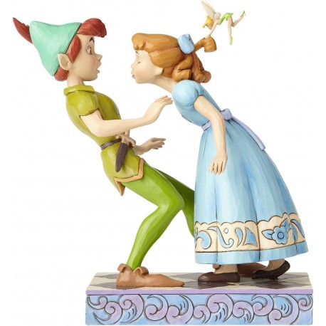 Figura Enesco de Peter Pan, Wendy e Sininho, 19 cm