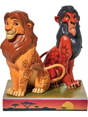 Figura decorativa de Simba e Scar de O Rei Leão