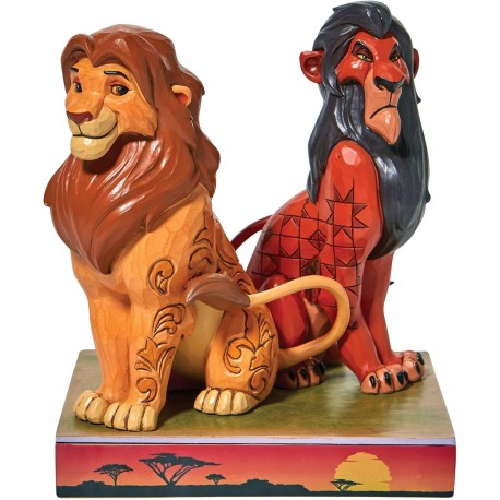 Figura decorativa de Simba e Scar de O Rei Leão