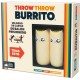 Caixa do jogo de cartas Throw Throw Burrito com burritos de espuma
