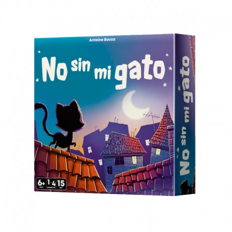 Juego de mesa No Sin Mi Gato de Asmodee con gato en tejados