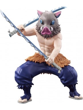 Figura de Inosuke de Demon Slayer con máscara de jabalí