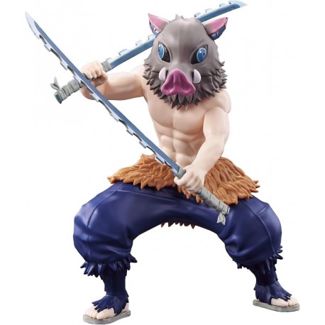 Figura de Inosuke de Demon Slayer con máscara de jabalí