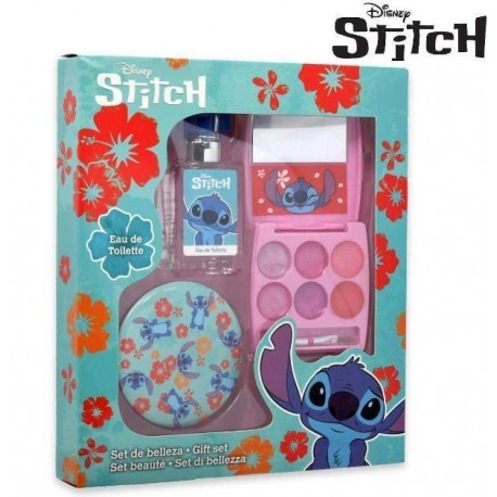 Set de belleza de Stitch con espejo, perfume y maquillaje