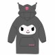 Poncho polar Kuromi Sanrio en color gris para adultos