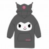 Poncho polar Kuromi Sanrio para adultos