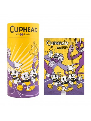 Puzzle 500 piezas de Cuphead cilindro y imagen