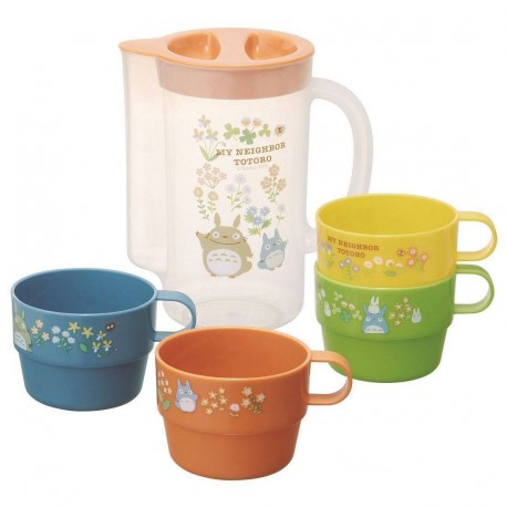 Set de 4 Tazas + Jarra Totoro Flower