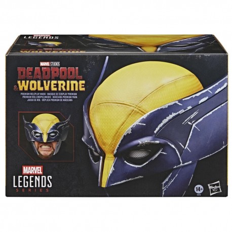 Casco premium Lobezno Marvel Legends Hasbro con base