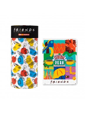 Puzzle de 500 piezas Friends con packaging cilíndrico y hoja guía