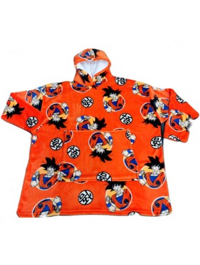 Poncho polaire orange de Goku de Dragon Ball pour adulte
