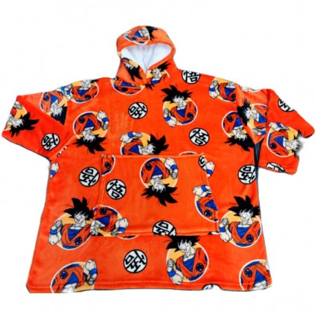 Poncho polaire orange de Goku de Dragon Ball pour adulte