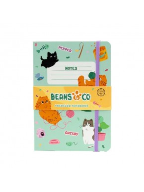Cuaderno reciclado Beans & Co con diseño de gatos en A5