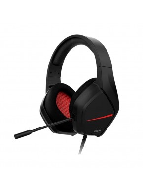 Auriculares gaming Krom Kopa Move negro y rojo con micrófono