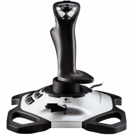 Joystick Logitech Extreme 3D Pro en negro y gris