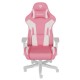 Silla gaming Genesis Nitro 710 rosa y blanca, diseño ergonómico