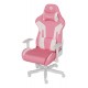 Silla gaming Genesis Nitro 710 rosa y blanca, diseño ergonómico