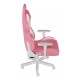 Silla gaming Genesis Nitro 710 rosa y blanca, diseño ergonómico