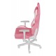 Silla gaming Genesis Nitro 710 rosa y blanca, diseño ergonómico