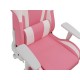 Silla gaming Genesis Nitro 710 rosa y blanca, diseño ergonómico