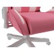 Silla gaming Genesis Nitro 710 rosa y blanca, diseño ergonómico