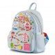 Mini mochila azul Loungefly com personagens de Candyland