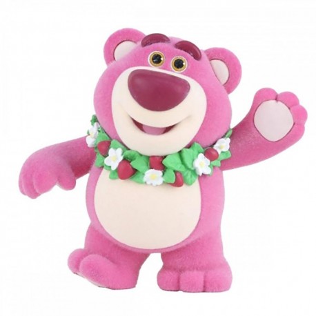 Figura flocada de Lotso con collar de flores y fresas