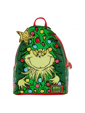 Sac à dos vert avec design de Noël Grinch de Dr. Seuss par Loungefly