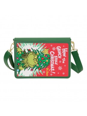 Sac bandoulière vert et rouge du Grinch de Dr. Seuss