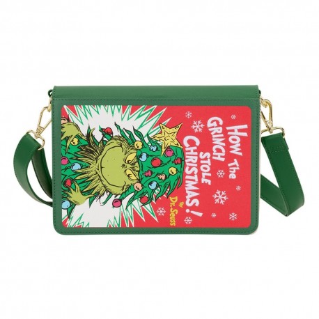 Sac bandoulière vert et rouge du Grinch de Dr. Seuss
