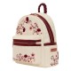 Sac à dos Loungefly crème et rouge avec motif floral