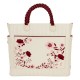 Sac bandoulière Loungefly crème et rouge avec design floral