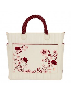 Sac bandoulière Loungefly crème et rouge avec design floral