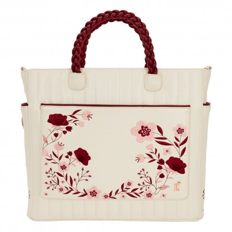 Sac bandoulière Loungefly crème et rouge avec design floral