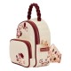 Sac bandoulière Loungefly floral rouge crème