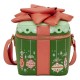 Sac bandoulière Loungefly Figural Holiday Gift vert et rouge