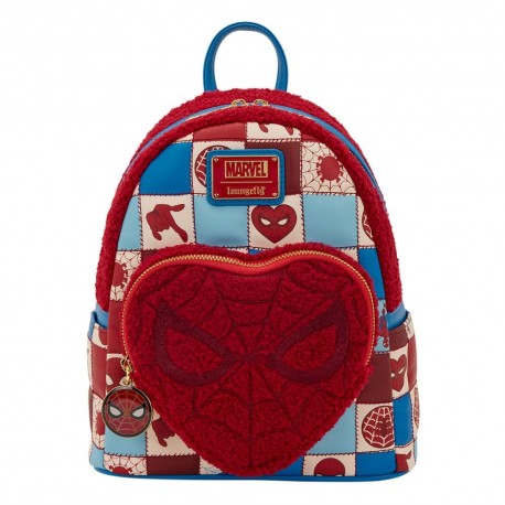 Mini sac à dos Spider-Man de Loungefly en rouge et bleu