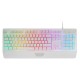 Teclado Mars Gaming MK124 blanco con iluminación FRGB