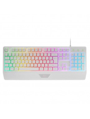 Teclado Mars Gaming MK124 blanco con iluminación FRGB