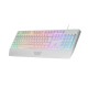 Teclado Mars Gaming MK124 blanco con iluminación FRGB
