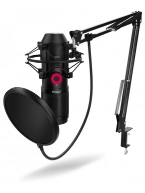 Micrófono Krom Kapsule con brazo articulado y filtro pop