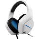 Casque gaming Krom Kopa Move blanc bleu avec microphone